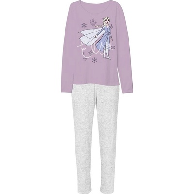 Disney Frozen Dětské pyžamo fialová šedá Ledové království Lilac Šedý melír