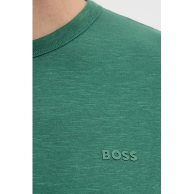 BOSS Orange Памучна тениска BOSS Orange в зелено с изчистен дизайн 50508243 (50508243)