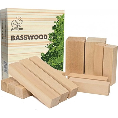 BeaverCraft polotovary Wood Carving Blocks Set 12pcs of Basswood lípa