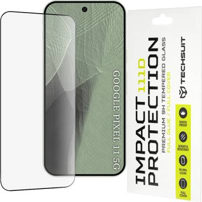 Techsuit Стъклен протектор за Google Pixel 11 / Pixel 11 Pro - 111D Full Cover / Full Glue Glass - Techsuit - Черен
