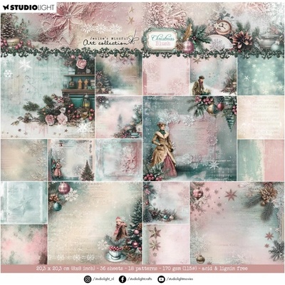 Blok podkladových papírů Studio Light "Christmas Blush", 20,3x20,3 cm, 36 l.