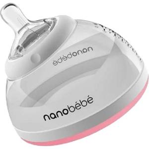 Nanobebe Преходна бутилка Nanobebe - 240 ml, розова (31004) - ozone