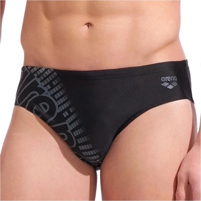 arena Мъжки бански слипове Arena Playful Swim Briefs - Black / Asphalt - размер 10 (DE) (050-2541-0118)