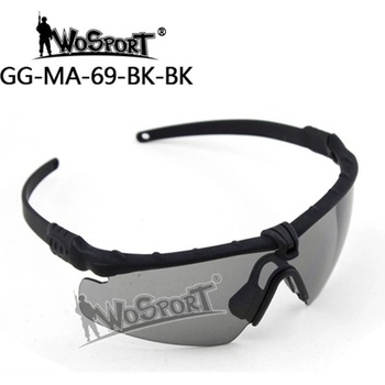 Brýle Wosport Ochranné MA-69 černé, tmavá skla