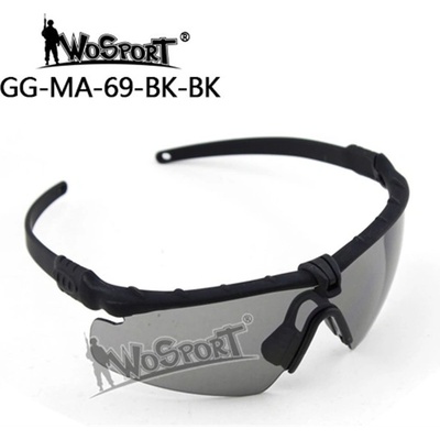 Brýle Wosport Ochranné MA-69 černé, tmavá skla