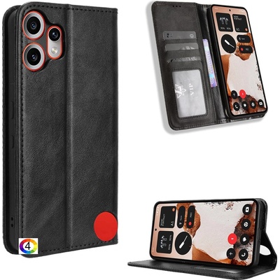 Nothing CMF Phone 2 Pro Magnetic / Wallet Stand /Retro Texture Кожен Калъф и Протектор