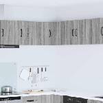 vidaXL Стенно ъглово шкафче PORTO Сив Сонома 57 x 57 x 40 см (885311)