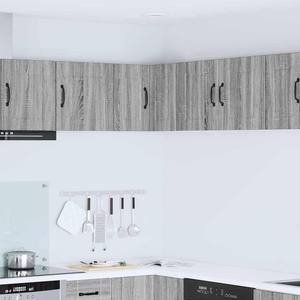 vidaXL Стенно ъглово шкафче PORTO Сив Сонома 57 x 57 x 40 см (885311)