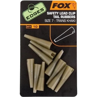 FOX Edges Slik Lead Clip Tail Rubber Trans Khaki veľ.10 10ks