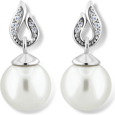 Cutie Jewellery Působivé perlové náušnice z bílého zlata Z6397-3125-10-X-2