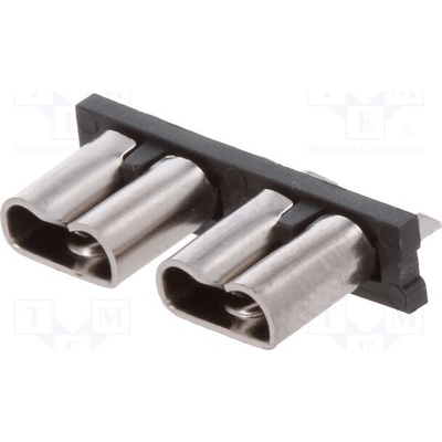 KEYSTONE 3522-2 Zásuvka; 30A; PCB,THT; Výv: pájecí; Kontakty: mosaz; UL94V-0; 500VAC