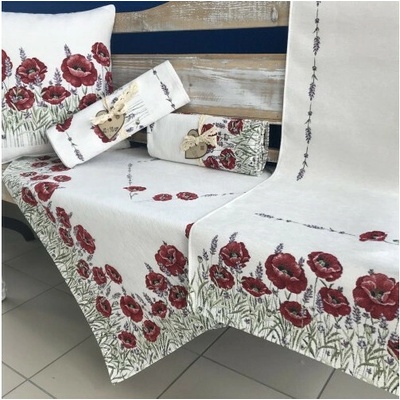 Mondo Gobelínový ubrus Červené divoké máky Chenille 932 45x140 cm