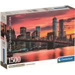 Clementoni Пъзел Clementoni от 1500 части - Залез над Ийст Ривър (31712)