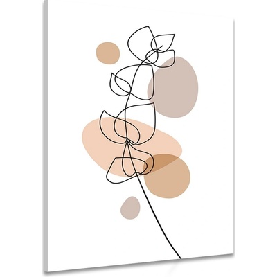 Obraz minimalistický list na bílém pozadí No1 - 40x60