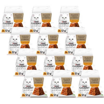 Gourmet Revelations Jemné kúsky v želé s kuracím mäsom 12x (2x57 g)