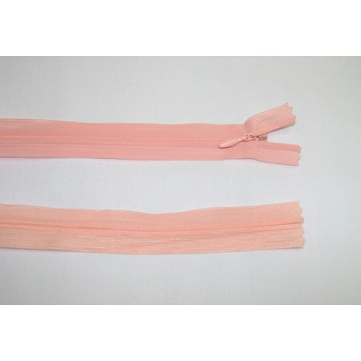 Zips krytý 3mm marhuľový nedeliteľný 40cm dederon