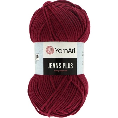 YarnArt Jeans Plus 66 bordová