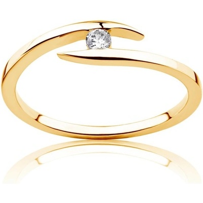 Savicki zásnubní prsten Minimalism žluté zlato diamant PI Z D 00030