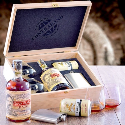 Dárková Sada Don Papa Contraband Víko s gravírovaným obrázkem a textem