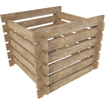 Presbeton Betonový 120 x 120 x 89 cm hnědý sestava 20+2ks