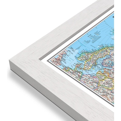 National Geographic Rusko - nástěnná mapa Classic 77 x 60 cm Varianta: mapa v dřevěném rámu, Provedení: Pegi bílý