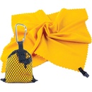 Spokey NEMO Rychleschnoucí ručník 40 x 40 cm žlutý s karabinou