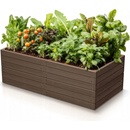 Prosperplast Vyvýšený záhon BASE WOODY hnedý 149,2 cm