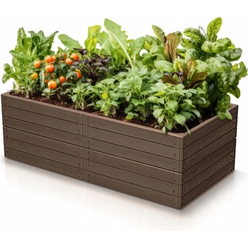 Prosperplast Vyvýšený záhon BASE WOODY hnedý 149,2 cm