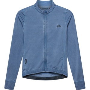 CafÉ du cycliste Мъжка фланелка с дълъг ръкав за колоездене CAFÉ DU CYCLISTE Charlie Cycling jersey - Cold Dye Navy - размер M (056-4332-0212)