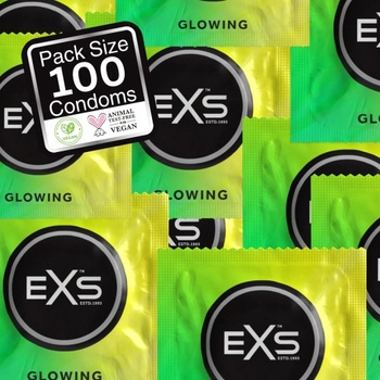 EXS Condoms 100 бр. Светещи в тъмното презервативи EXS Glow in the Dark