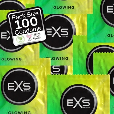 EXS Condoms 100 бр. Светещи в тъмното презервативи EXS Glow in the Dark