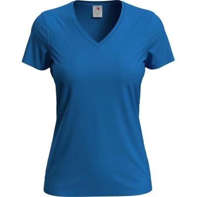 Classic T V neck Tričko dámske STEDMAN modrá Bright Royal