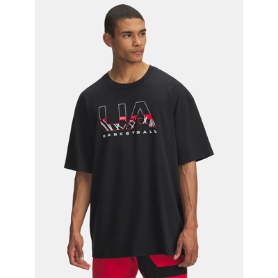 Under Armour UA M HWT Hoops Branded SS-BLK čierne