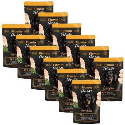 Fitmin For Life Dog Adult Chicken kuře s bylinkami v omáčce 12 x 85 g