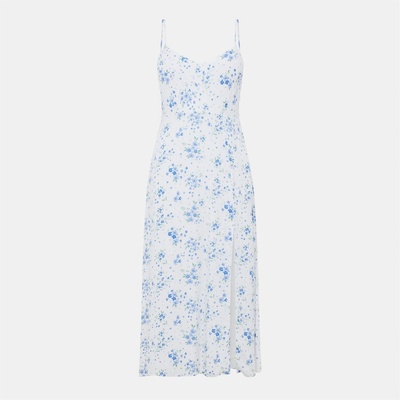 Jack Wills Рокля Jack Wills Midi Dress - White Print