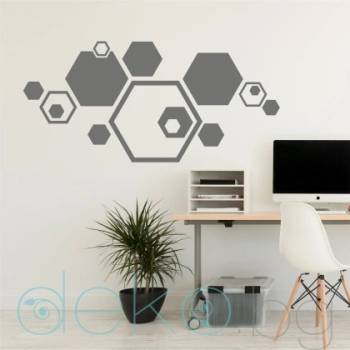 Image 1 of Шестоъгълници - дизайнерски стикер за стена (4177)