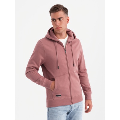 Ombre Clothing Мъжки памучен суитчър BASIC с цип Ombre Clothing Ombre Clothing | Rozov | МЪЖЕ | XL