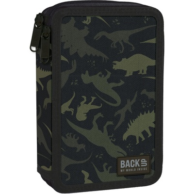 DERFORM Ученически несесер с пособия Derform BackUp - Dinosaurs, 2 ципа (88683)