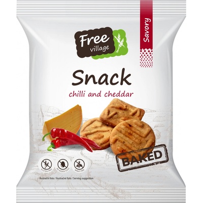 Free village Snack s chilli a příchutí čedaru,bez lepku 100 g