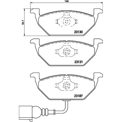 Sada brzdových platničiek kotúčovej brzdy BREMBO P 85 072X