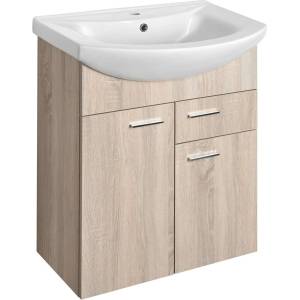 SAPHO Zoja - Шкаф за мивка 62x74x32 см, 2x врати, 1x чекмедже, платинен дъб 51165 (51165)