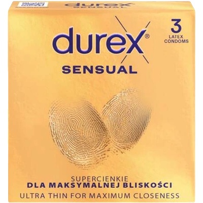 Durex Sensual - тънки презервативи (3 бр. )