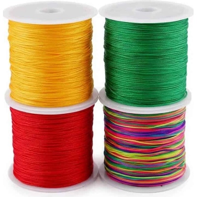 Šňurka na dozdobení účesu - polyester, 0,5mm, 25m Barva: náhodná barva