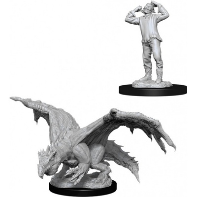 WizKids D&D Nolzur's MarvelousMiniatures Green Dragon Wyrmling & Afflicted Elf