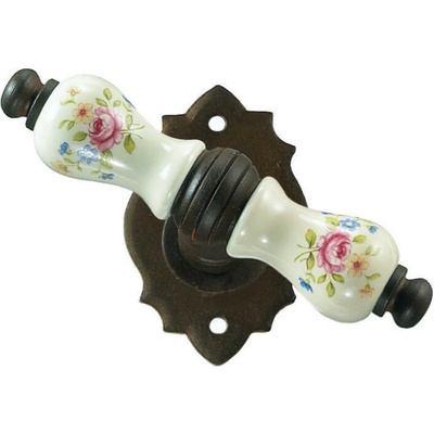 GALBUSERA Kovaná okenná kľučka, 2602 - porcelán D1, antická čierna