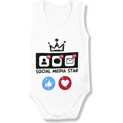 LULLABY Kojenecké tielkové body Social Media Star