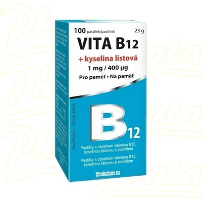 Vita B12 + kyselina listová 1 mg-400mcg 100 tablet