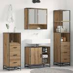 vidaXL Комплект мебели за баня 4 бр. Дъб 65 x 33 x 60 см (3402543)
