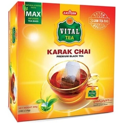 VITAL TEA KARAK CHAI Silný indický černý čaj pro autentický zážitek 100 x 3 g