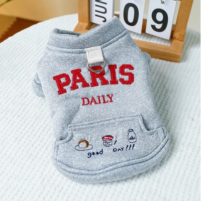 Sweatshirt Propínací Mikina pro psa Paris Daily Dog